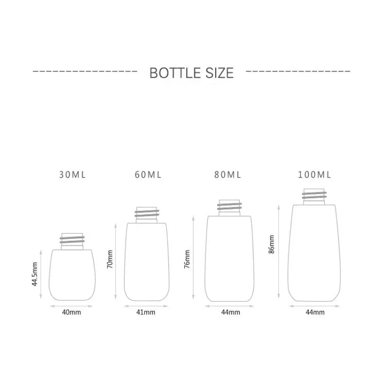 5er-Pack auslaufsichere Reiseflaschen aus Kunststoff, tragbares Reisezubehör, kleine Flaschenbehälter, 60 ml