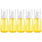 5er-Pack auslaufsichere Reiseflaschen aus Kunststoff, tragbares Reisezubehör, kleine Flaschenbehälter, 60 ml