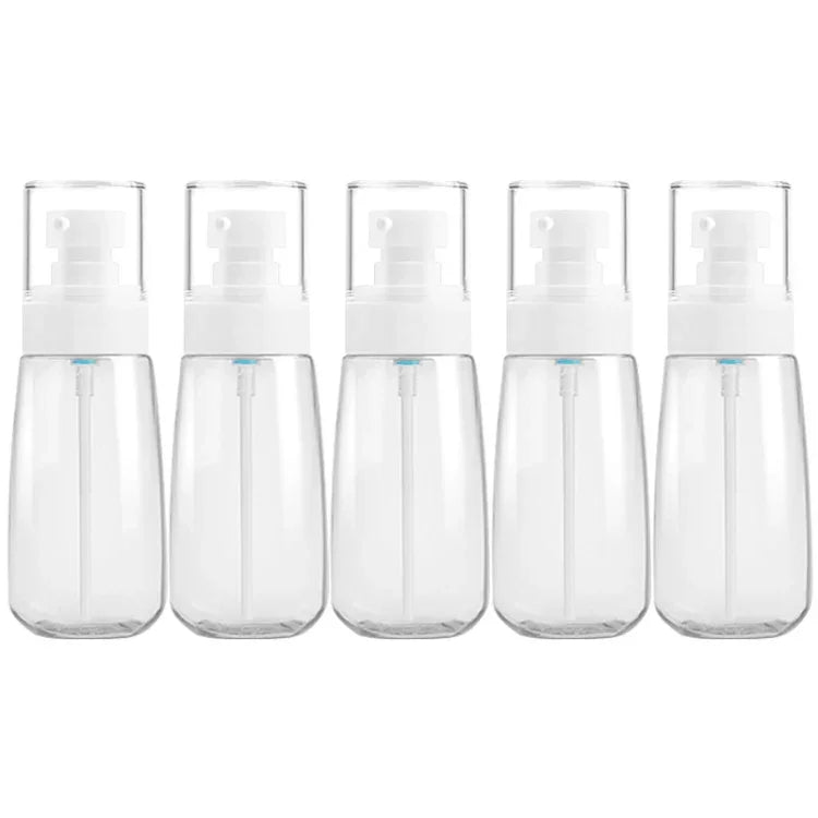 5 Stück auslaufsichere Reiseflaschen aus Kunststoff, tragbares Reisezubehör, kleine Flaschenbehälter, 80 ml