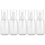 5 Stück auslaufsichere Reiseflaschen aus Kunststoff, tragbares Reisezubehör, kleine Flaschenbehälter, 80 ml