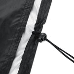 UV-beständige, wasserdichte und staubdichte Schutzhülle aus 210D Oxford-Gewebe für Klapptische und Stühle im Außenbereich, Größe: 213 x 132 x 74 cm (Schwarz), Größe: 213 x 132 x 74 cm