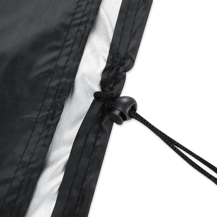 UV-beständige, wasserdichte und staubdichte Schutzhülle aus 210D Oxford-Gewebe für Klapptische und Stühle im Außenbereich, Größe: 213 x 132 x 74 cm (Schwarz), Größe: 213 x 132 x 74 cm