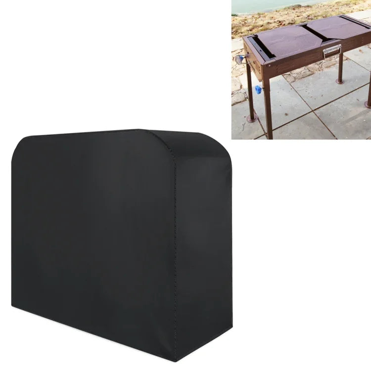 UV-beständige, wasserdichte und staubdichte Faltabdeckung aus 210D Oxford-Gewebe für Gas-, Holzkohle- und Elektrogrills im Freien, Größe: 145 x 61 x 117 cm (Schwarz), Größe: 145 x 61 x 117 cm