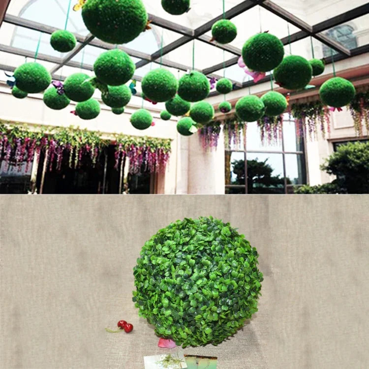 Künstliche Aglaia Odorata Pflanzenkugel Topiary Hochzeit Event Heim Outdoor Dekoration Hängendes Ornament, Durchmesser: 22 cm, 22 cm