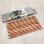 12 Stück Zeichen- und Skizzierstifte aus Holz, angespitzt, HB, Kunstgraphitstifte, HB