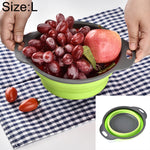 Kreativer Klappbarer Obst- und Gemüseaufbewahrungskorb Abtropfkorb, L, Größe: 29.5*23.5*10cm, Größe: L