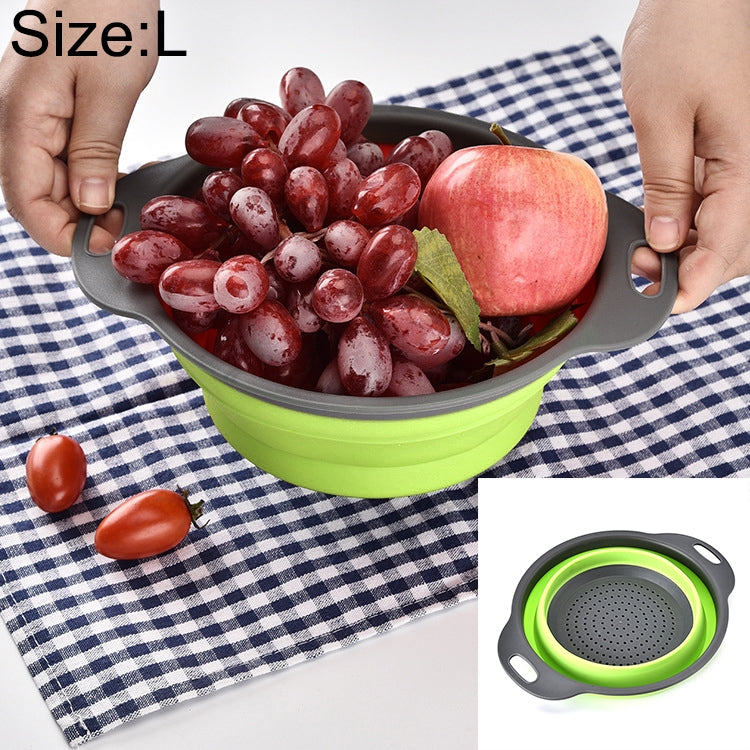 Kreativer Klappbarer Obst- und Gemüseaufbewahrungskorb Abtropfkorb, L, Größe: 29.5*23.5*10cm, Größe: L