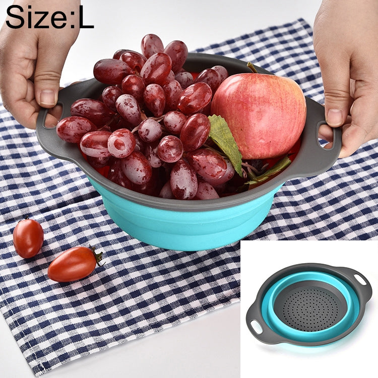 Kreativer Klappbarer Obst- und Gemüseaufbewahrungskorb Abtropfkorb, L, Größe: 29.5*23.5*10cm, Größe: L