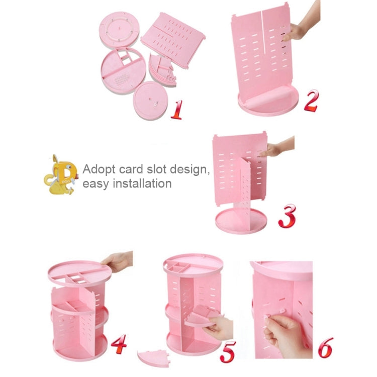 360° drehbarer, funktionaler Kosmetikbehälter, Make-up-Organizer, umweltfreundliche Aufbewahrungsbox, Größe: 23 x 31 cm