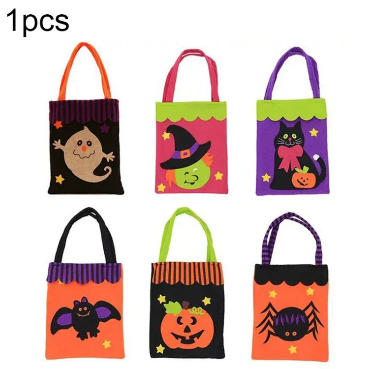 Halloween Dekoration Kreative Cartoon Süßigkeiten Geschenktasche für Kinder, zufällige Stil-Lieferung, Cartoon Süßigkeiten Tasche