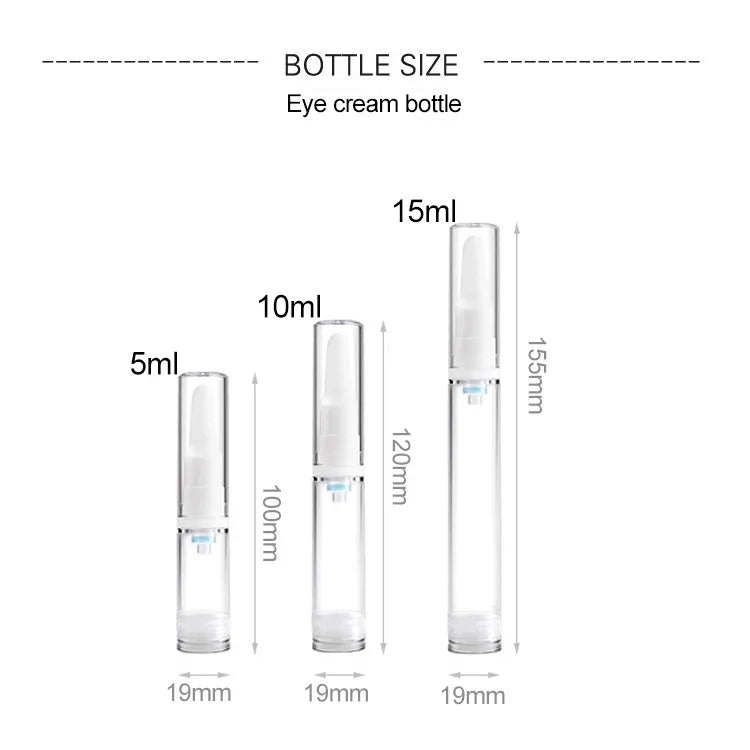 5 Stück durchsichtige, leere, tragbare, wiederbefüllbare Kunststoff-Pumpflaschen für unterwegs, 10 ml, 10 ml