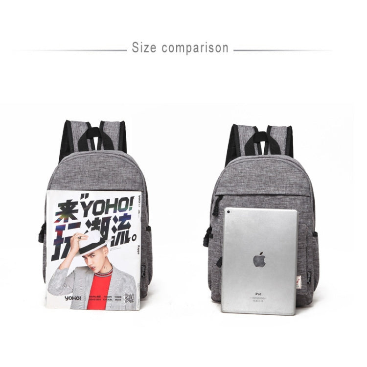 Universeller multifunktionaler Canvas-Rucksack für Laptop-Computer, Schultertasche für Studenten, passend für 13-15 Zoll, Größe: 36x25x10cm