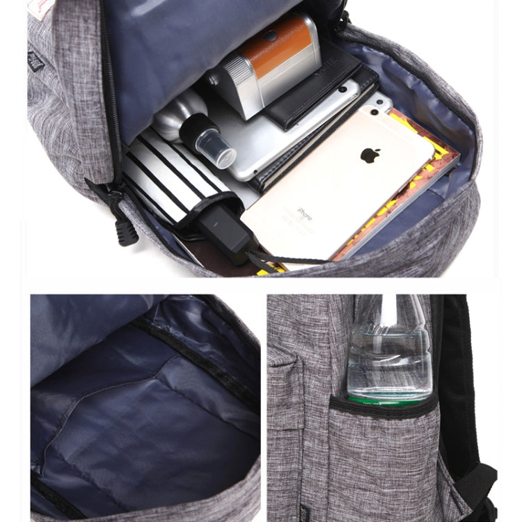 Universeller multifunktionaler Canvas-Rucksack für Laptop-Computer, Schultertasche für Studenten, passend für 13-15 Zoll, Größe: 36x25x10cm