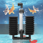 Wandmontiertes Aquarium Mini Doppelköpfiger Pneumatischer Geräuscharmer Biochemischer Baumwollfilter, HC7149A, HC7149B, HC7149C, HC7149D