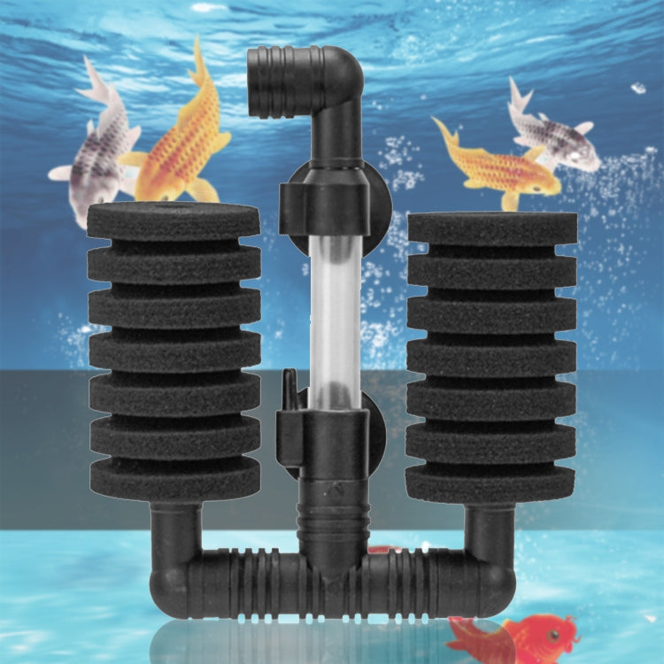 Wandmontiertes Aquarium Mini Doppelköpfiger Pneumatischer Geräuscharmer Biochemischer Baumwollfilter, HC7149A, HC7149B, HC7149C, HC7149D