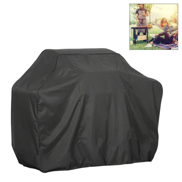 Quadratische Schutzhülle für Holzkohlegrills aus 210D Oxford-Gewebe, UV-beständig, wasserdicht und staubdicht, Größe: 145 x 61 x 117 cm