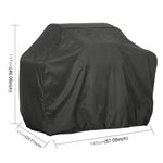 Quadratische Schutzhülle für Holzkohlegrills aus 210D Oxford-Gewebe, UV-beständig, wasserdicht und staubdicht, Größe: 145 x 61 x 117 cm