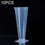 10 STÜCK 100ml lebensmittelechte PP-Kunststoff-Flasche Digitaler konischer Messbecher Zylinder Skala Messglas Laborgeräte, 100ml