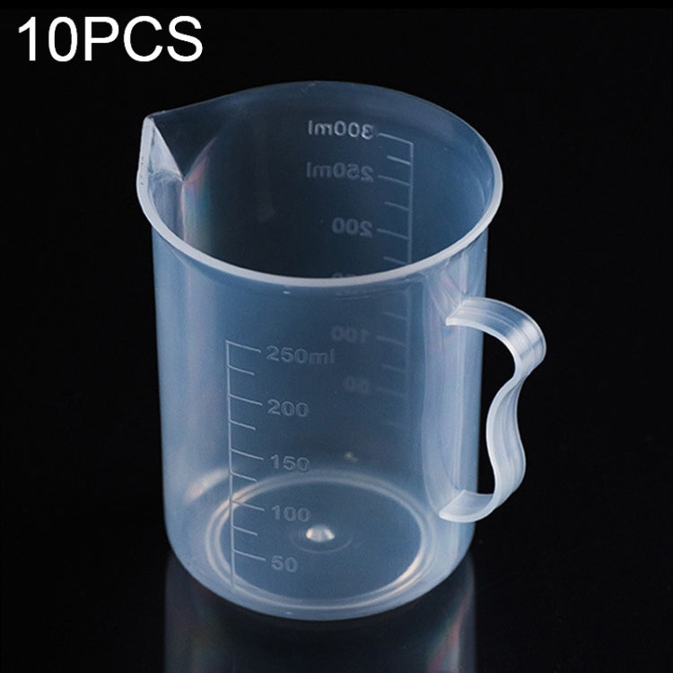 10 St. 250ml PP-Kunststoff-Flasche in Lebensmittelqualität, digitaler Messbecher, Zylinderskala, Messglas, Laborwerkzeuge, 250ml