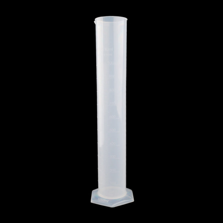 1000ml PP-Kunststoff-Messzylinder mit Ausgießer, Graduierung und hexagonalem Fuß, 1000ml