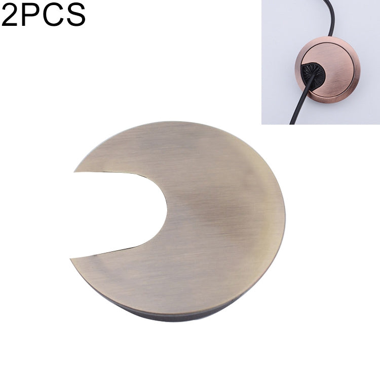 2 PCS Desk Computer Desktop Zinc Alloy Round Threading Box Hole Cover, Hole Diameter: 35mm (Bright Gold), 35mm Bright Gold, 35mm Green Bronze, 35mm Red Bronze, 35mm Matte Black, 35mm Matte Silver, 35mm Brushed Steel