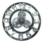 Retro hölzerne runde einseitige Zahnraduhr Wanduhr, Durchmesser: 50 cm, Zahl 50 cm