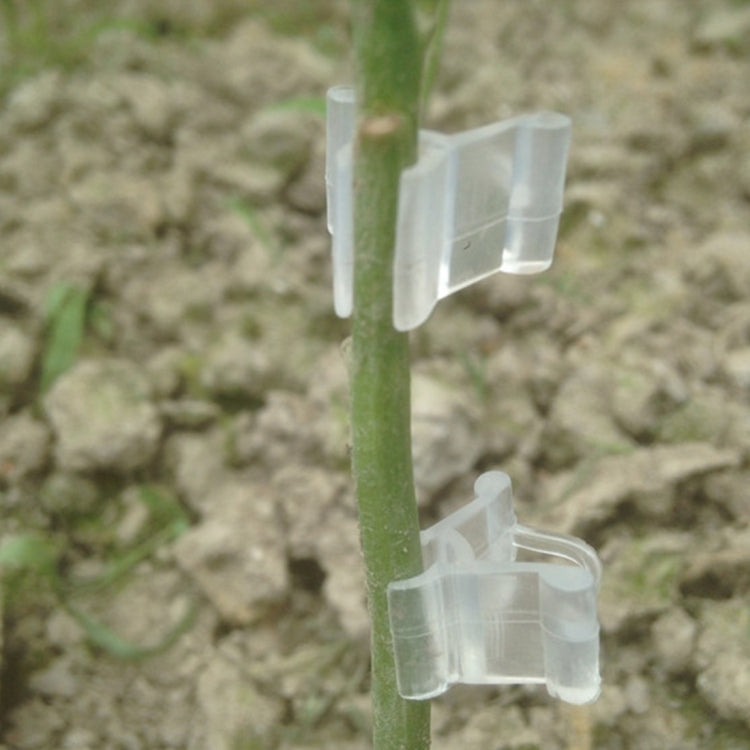 100 Stück Pflanzenveredelungs-Gartenscheren Veredelungsklemmen Transparente Kunststoff-Veredelungsklemmen für Tomaten, Pflanzenveredelungsklemmen