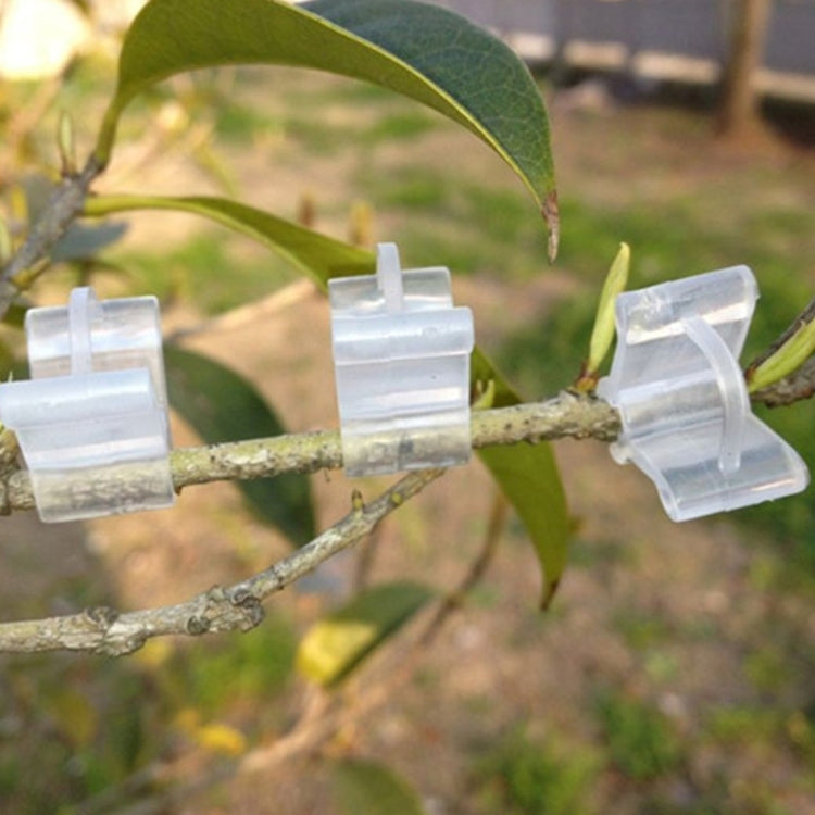 100 Stück Pflanzenveredelungs-Gartenscheren Veredelungsklemmen Transparente Kunststoff-Veredelungsklemmen für Tomaten, Pflanzenveredelungsklemmen