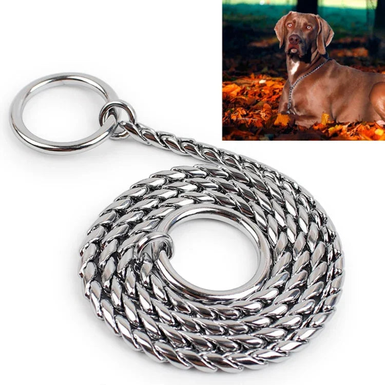 60 cm langes Haustier-Halsband mit Schlangenkette, Hundehalsband, 60 cm