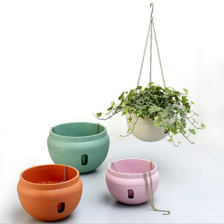 Hängende Kunststoff-Blumentöpfe Hängeampeln Blumentopf mit Aufhängekette, Größe L: 24 x 18 cm, Zufällige Farbauswahl, Große Größe