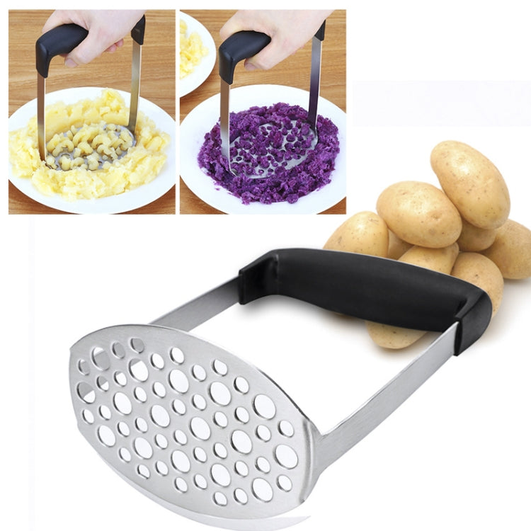 Edelstahl Hand-Kartoffel- und Kürbispresse mit breitem und ergonomischem Quergriff, einschichtiges Edelstahl