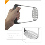 Edelstahl Hand-Kartoffel- und Kürbispresse mit breitem und ergonomischem Quergriff, einschichtiges Edelstahl