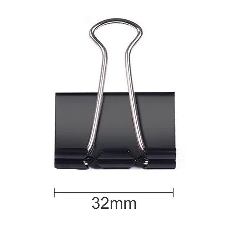50 STÜCK 32mm schwarze Metallklammern Notizen Brief Papierklammer Büroheftung, 50 STÜCK / 32mm