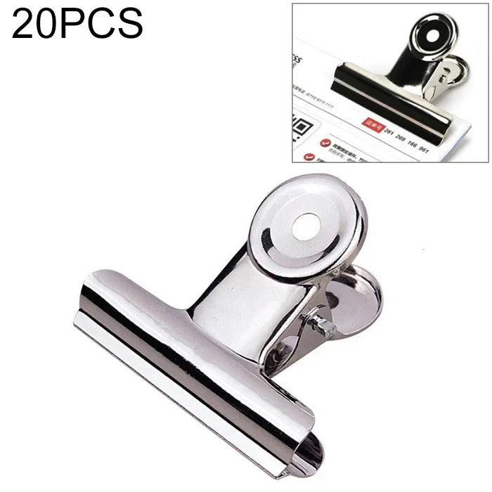 20 Stück 31mm Silber Metall Edelstahl Runde Klammer Notizen Brief Papier Clip Büro Klammer, 20 STÜCK / 31mm