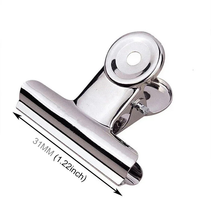 20 Stück 31mm Silber Metall Edelstahl Runde Klammer Notizen Brief Papier Clip Büro Klammer, 20 STÜCK / 31mm