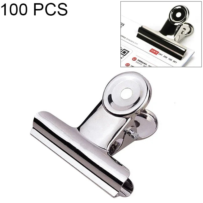 100 Stück 22 mm Silber Metall Edelstahl Runde Klammern Notizen Brief Büro Klammer, 100 Stück / 22 mm