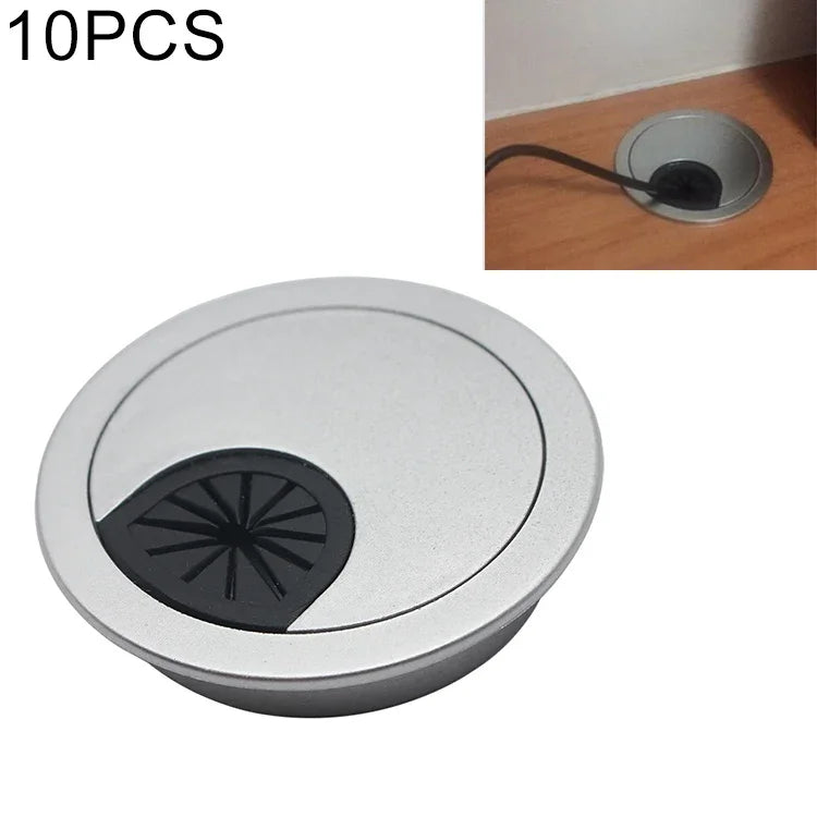 10 Stücke Schreibtisch Computer Desktop Kunststoff Runde Gewinde Box Loch Abdeckung, Lochdurchmesser: 53mm, 53mm