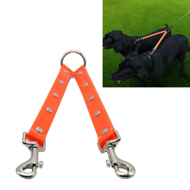 TPU-Material Hundeleine 2-in-1, verwicklungsfreies Zugseil, Doppelleine für Hunde, Länge: 25 cm, 2-in-1 (Rot)