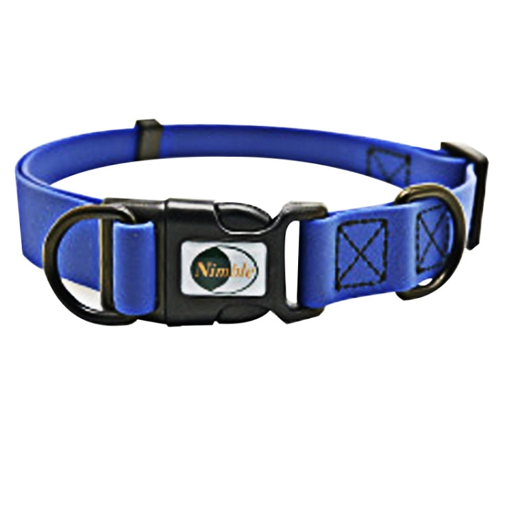 Wasserdichtes, verstellbares Hundehalsband aus PVC-Material mit Doppelschlaufe, geeignet für temperamentvolle Hunde, Größe: L, Halsumfang: 39–63 cm