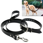 TPU-Material-Zuggurt für Hunde, Teleskop-Zugseil mit Griff, Größe: S, Seillänge: 120 cm, Halsbandgröße: 40 cm