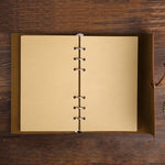 Kreatives Retro Herbstlaubmuster Notizbuch für unterwegs, Loseblattsystem, Größe: S, S