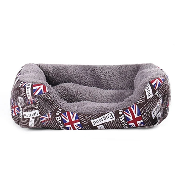 Warme Hunde-Hundematte mit Nationalflaggen-Motiv für alle Jahreszeiten, Größe: L, 66 × 50 × 14 cm