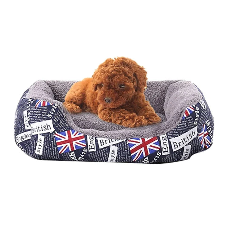 Warme Hunde-Hundematte mit Nationalflaggen-Motiv für alle Jahreszeiten, Größe: L, 66 × 50 × 14 cm