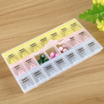 7-Tage-Pillenbox mit 21 Fächern Medikamenten-Aufbewahrungsbox Pillen-Vitamins-Organizer