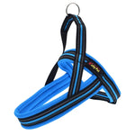 Reflektierendes Brustgeschirr aus Polyester für Hunde, Größe L (2,5 x 68 x 84 cm), mit Zugseil und Sicherheitskette.