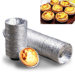 100 Stück/Packung Aluminiumfolie Eierkuchenbecher Cupcake-Halter, Größe: 7,5 x 4 x 2 cm