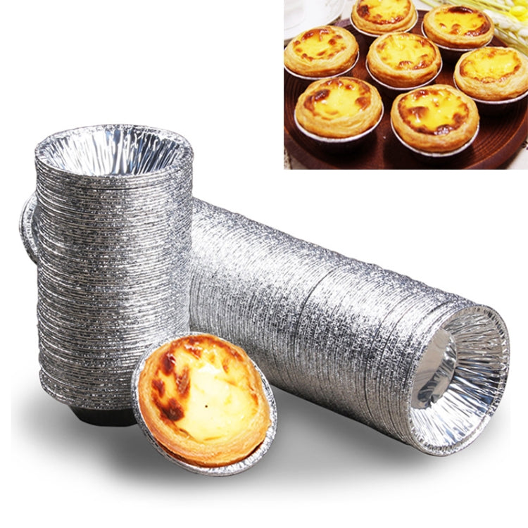100 Stück/Packung Aluminiumfolie Eierkuchenbecher Cupcake-Halter, Größe: 7,5 x 4 x 2 cm