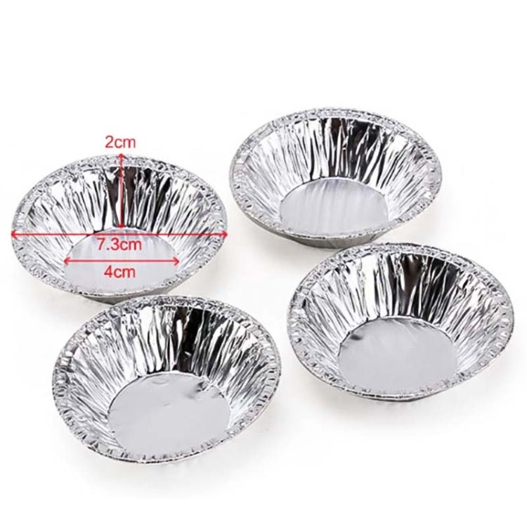 100 Stück/Packung Aluminiumfolie Eierkuchenbecher Cupcake-Halter, Größe: 7,5 x 4 x 2 cm