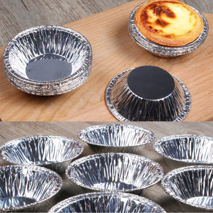 100 Stück/Packung Aluminiumfolie Eierkuchenbecher Cupcake-Halter, Größe: 7,5 x 4 x 2 cm