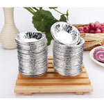 100 Stück/Packung Aluminiumfolie Eierkuchenbecher Cupcake-Halter, Größe: 7,5 x 4 x 2 cm
